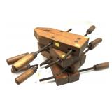 Lot: 4 Jorgensen wooden clamps