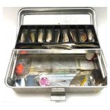 Umco Tackle box with vintage Sutton trolling