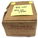 Lot: .45 cal. 200 gr. Bullets