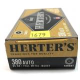 Box of .380 Auto 95-grain FMJ Herter