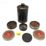 Lot: Vintage Powder marked Tin J.D. Griswold, 2-