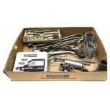 Lot: Assorted wrenches, tools, and bits