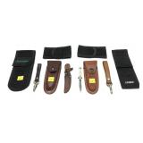 Lot: Assorted Knife Cases including 2 Leather