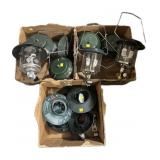 Lot: 8 Assorted Lantern Tops and miscellaneous