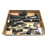 Lot, assorted gun parts, stocks, sights and more