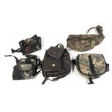 Lot, 4 assorted waist/shooting bags