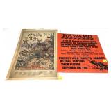 Lot: Vintage Remington Ad and NYS Turkey Hunting