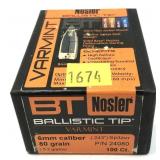 Box of 6mm (.243") 80-grain Spitzer Ballistic tip