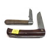 Lot: 2- German 1-blade Folding Knives marked