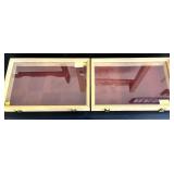 Lot: 2 Wooden Glass Top Display Cases, 12" x 18"