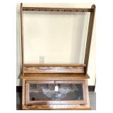 Oak Fishing Rod Display Cabinet with glass display