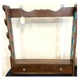 Hanging Gun Display with one drawer base, holds