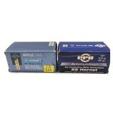 x2- Boxes of .22 Hornet 45-grain SP PCU cartridges