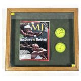 Venus and Serena Williams signed tennis balls