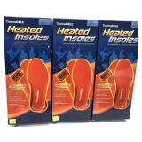 Lot, 3 Therma Cell heated insoles, size small