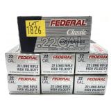 350 Rds. of .22 LR. Federal Classic cartridges,
