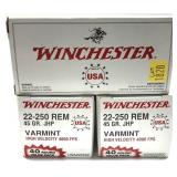 240 Rds. of .22-250 REM 45-grain JHP Winchester