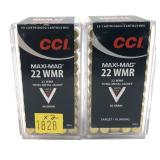 x2- Boxes of .22 Mag. CCI Maxi-Mag cartridges, -x2
