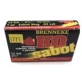 Box of 12 Ga. 2.75" Brenneke sabot slugs, 5 Rds.