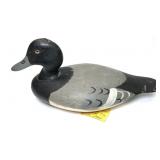 Stevens Bluebill Drake wooden carved decoy,
