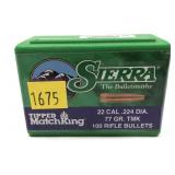 Box of .22 Cal. (.224") 77-grain TMK Sierra