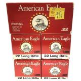 x5- Bricks of .22 LR American Eagle High Velocity
