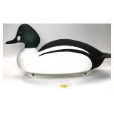 Golden Eye Drake wooden carved decoy, bottom