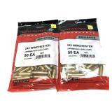 Lot: 2 Bags of Winchester .243 Win. Unprimed