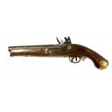 Tower Flintlock Pistol, 9" Round Barrel, Japan,