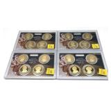 x4- 2008 Proof Presidential dollar sets--x4 sets-