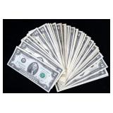 x52- $2 Federal Reserve notes series of 1976/1995