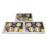 x3- 2008 Proof Presidential dollar sets--x3 sets-