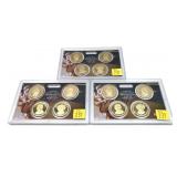 x3- 2008 Proof Presidential dollar sets--x3 sets-