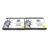 x2- 1999 Proof sets -x2 sets-Sold by the piece,