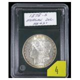1878-S Morgan dollar, gem BU