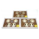 x3- 2015 Proof Presidential dollar sets--x3 sets-