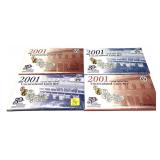 x2- 2001 Mint sets -x2 sets -Sold by the piece,