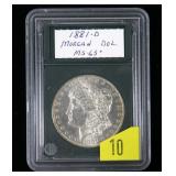 1881-D Morgan dollar, gem BU