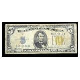 $5 silver certificate North Africa series of 1934A