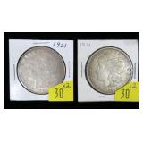 x2- 1921 Morgan MS dollars-x2 dollars -Sold by the