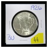 1926 Peace dollar, BU