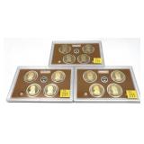 x3- 2011 Proof Presidential dollar sets--x3 sets-