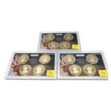 x3- 2008 Proof Presidential dollar sets--x3 sets-