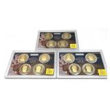 x3- 2009 Proof Presidential dollar sets--x3 sets-