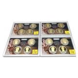 x4- 2010 Proof Presidential dollar sets--x4 sets-