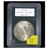 1922 Peace dollar, gem BU
