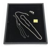 Lot, sterling silver jewelry, 19.4 grams t.w.