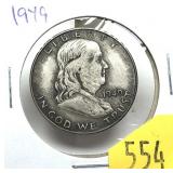 1949 Franklin half dollar
