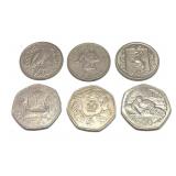 Lot of Isle of Man coins, 6 pcs.