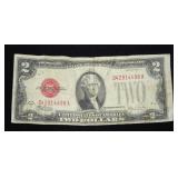 $2 Red seal note, series of 1928